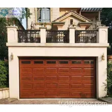 Portes de garage sectionnelles de style grain de bois personnalisé